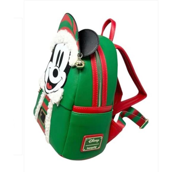 Loungefly Christmas Mickey Mouse Elf Cosplay Mini Backpack main image 8